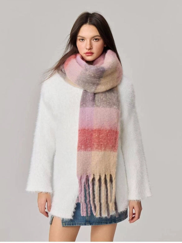 Women's Sexy Romantic Plaid Polyester Scarf