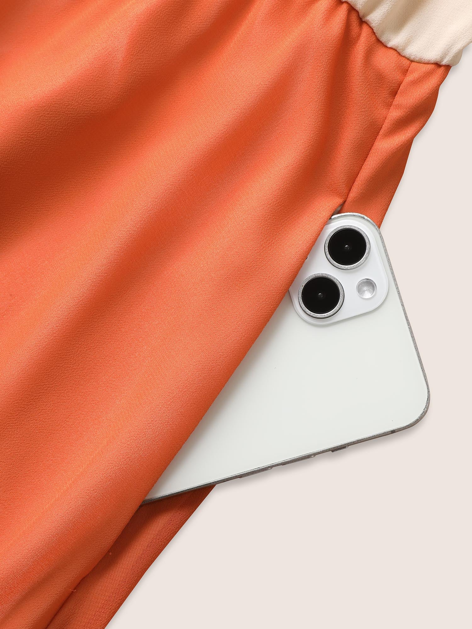 Colorblock Contrast Button Detail Slit Front Dress