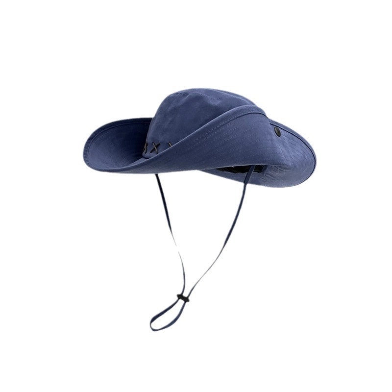 Unisex Basic Cowboy Style Modern Style Geometric Solid Color Big Eaves Bucket Hat