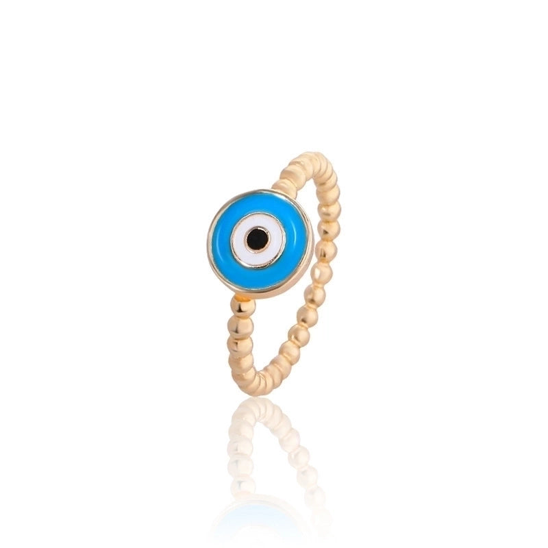 3 Pieces Classic Style Devil's Eye Stainless Steel Plating Gold Plated Open Rings