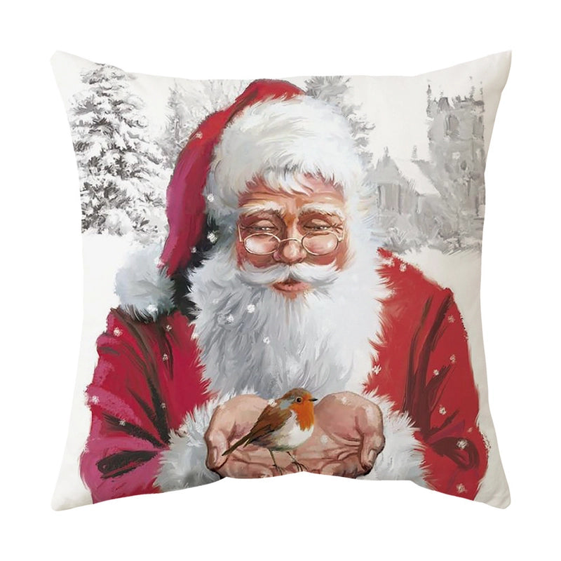 Fashion Christmas Tree Santa Claus Elk Polyester Pillow Cases