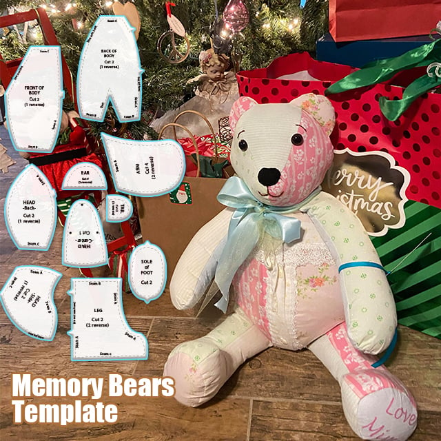 🔥Boxing Day Sale-49% OFF🧸Memory Bear Template Ruler Set(10 PCS) - With Instructions