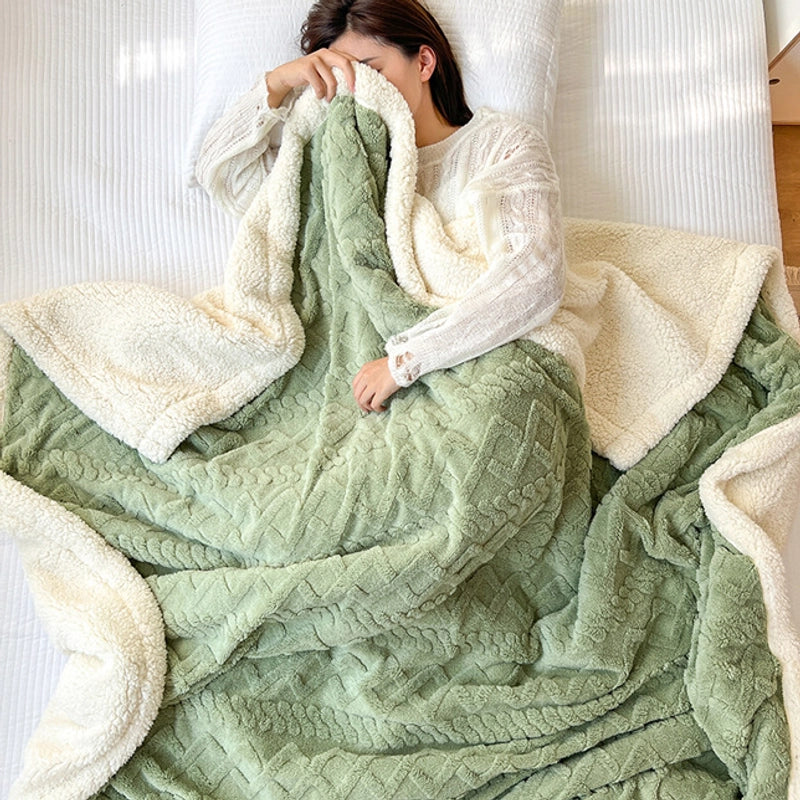 Elegant Solid Color Polyester Blanket