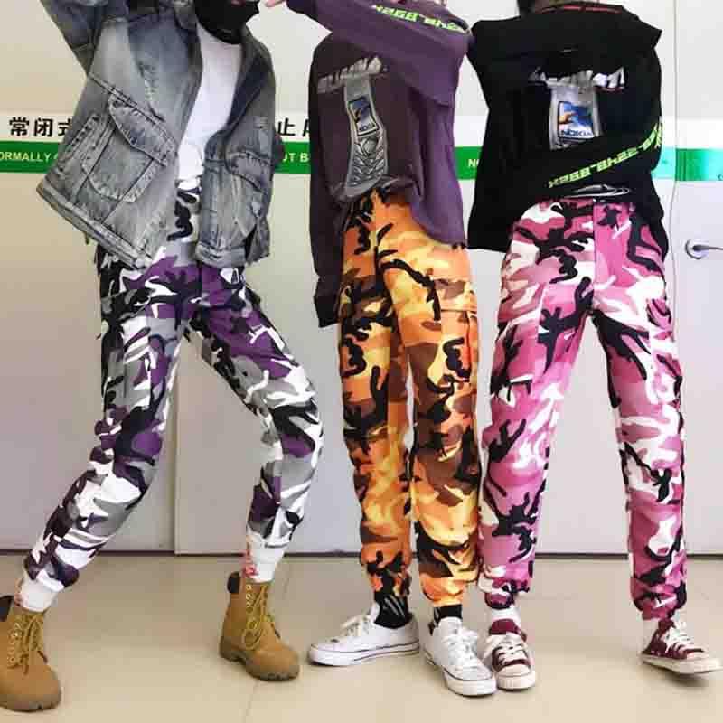 High Waisted Camo Cargo Pants