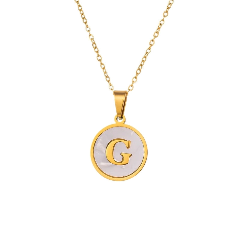 Minimalist Letter Titanium Steel Pendant Necklace