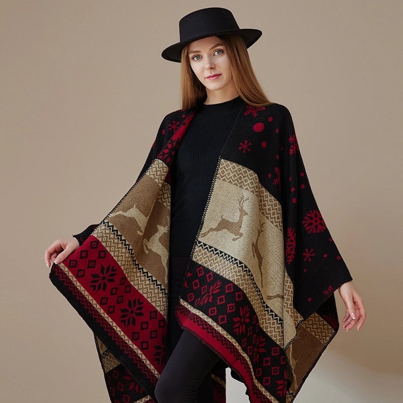 Unisex Ethnic Style Geometric Imitation Cashmere Shawl