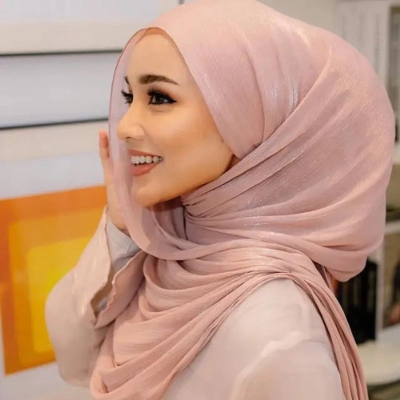 Spring And Summer New Thin Soft Shiny Satin Scarf Female Malay Indonesian Long Scarf Scarf Sun Protection Shawl