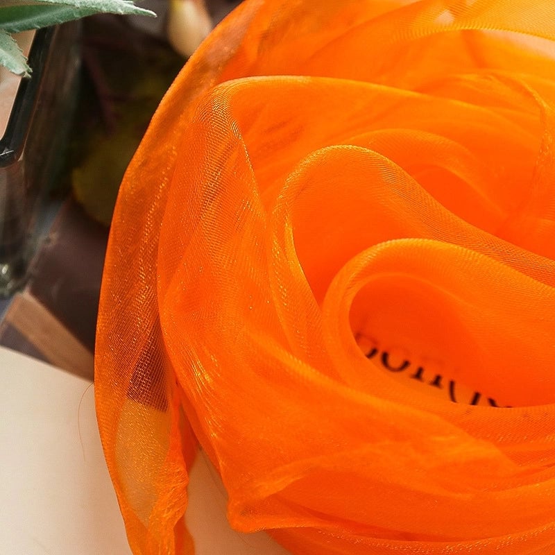 Women's Sweet Solid Color Polyester Silk Scarf
