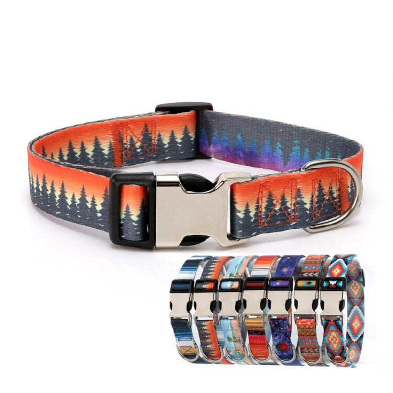Printed Adjustable Pet Collar