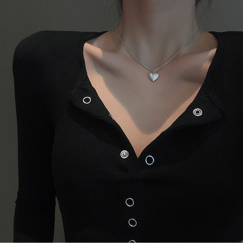 Silver Heart Locket Necklace