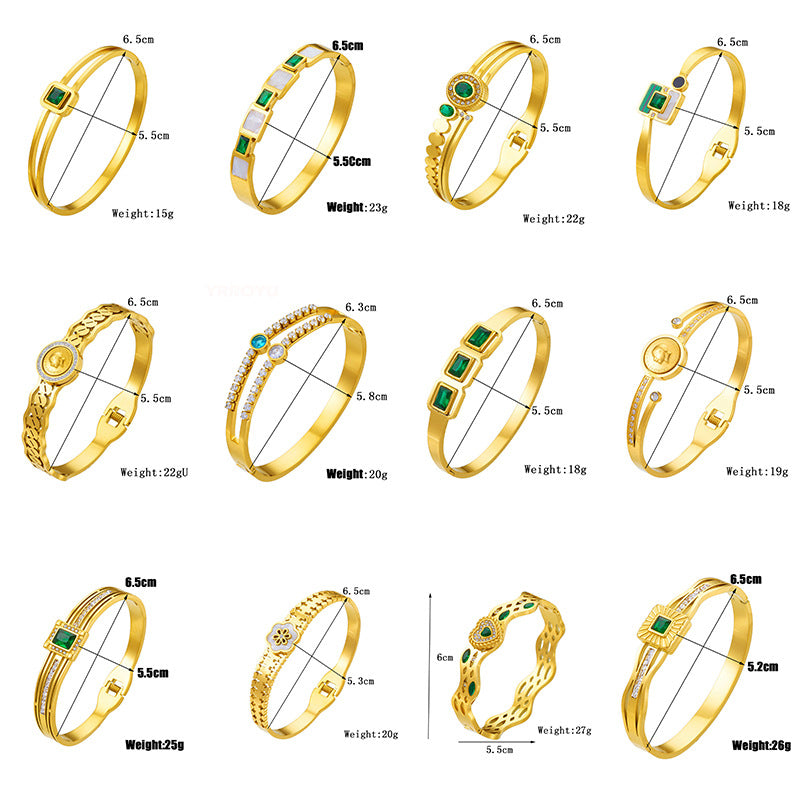 Irregular Stainless Steel Electroplating Bangles