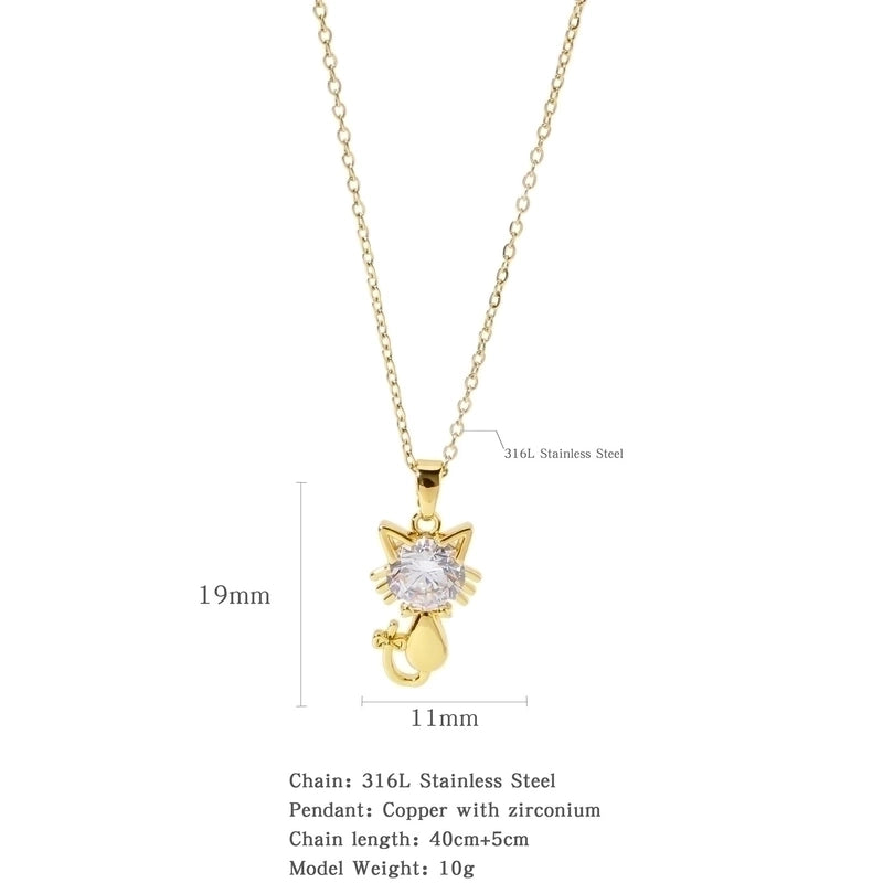 316L Stainless Steel  Copper Gold Plated Minimalist Classic Style Plating Constellation Pendant Necklace
