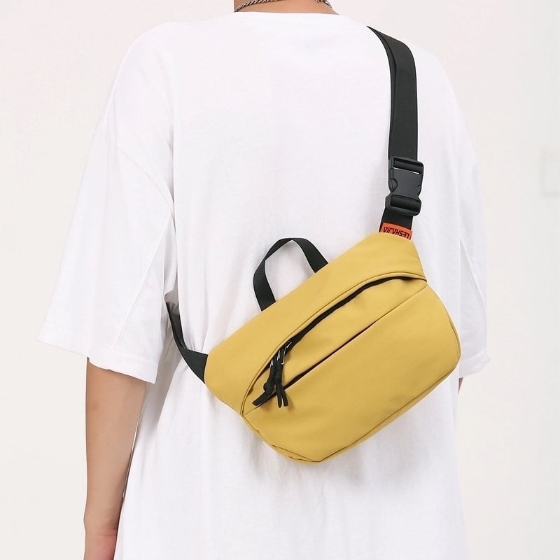 Unisex Vacation Streetwear Sports Solid Color Nylon Waist Bags