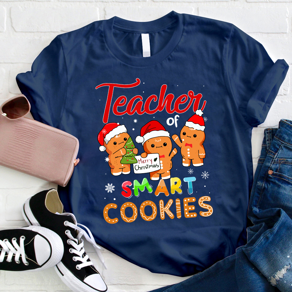 Teacher Of Smart Cookies Christmas T-Shirt