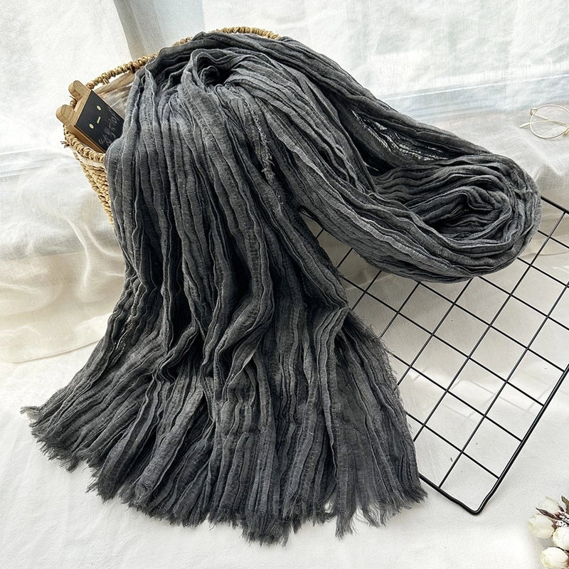 Women's Casual Minimalist Solid Color Viscose Fiber Scarf