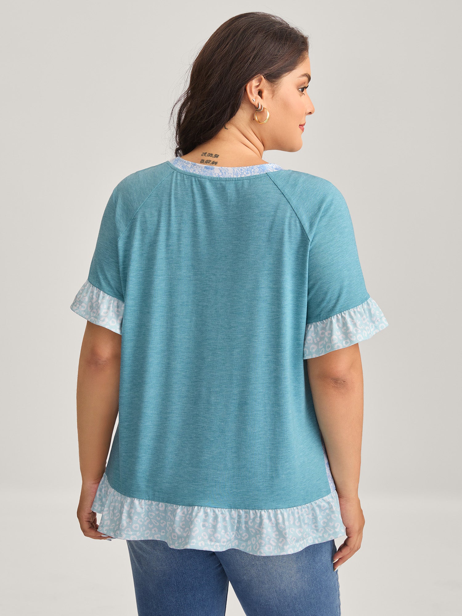Leopard Print Color Contrast T-Shirt
