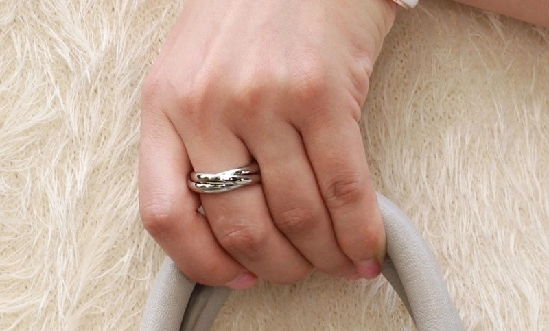 Simple Three-ring Titanium Steel Ring