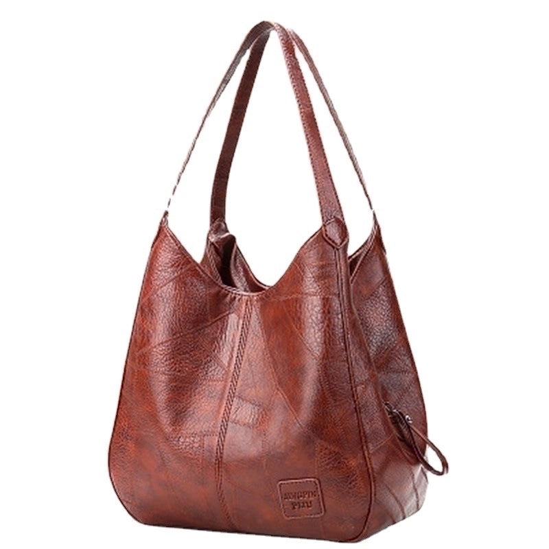 Women's Medium All Seasons Pu Leather Vintage Style Tote Bag