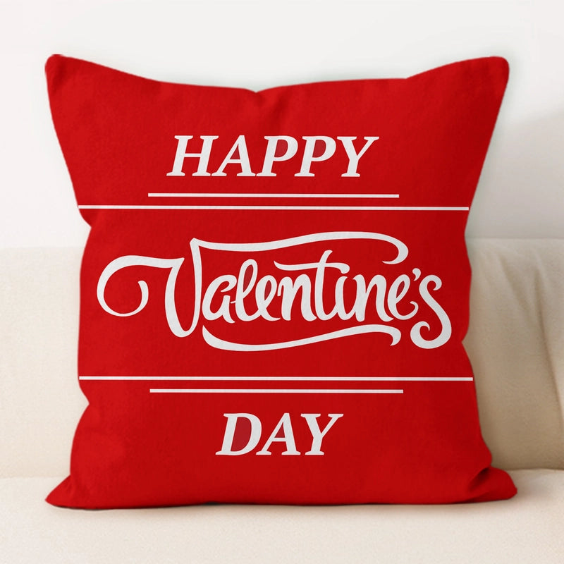 Valentine'S Day Minimalist Letter Plush Throw Pillow Pillow Cases Couch & Sofa Decor