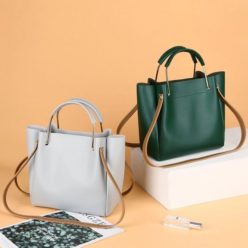 Women's Medium All Seasons Pu Leather Vintage Style Tote Bag