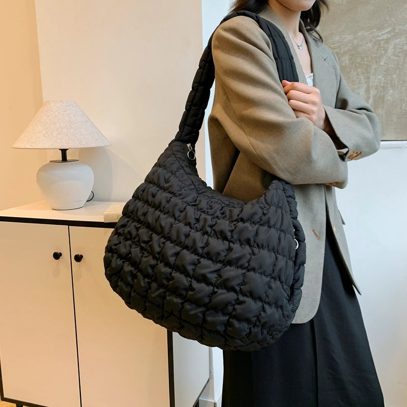 Women's Nylon Embroidery Thread Vintage Style Classic Style Sewing Thread Square Zipper Tote Bag