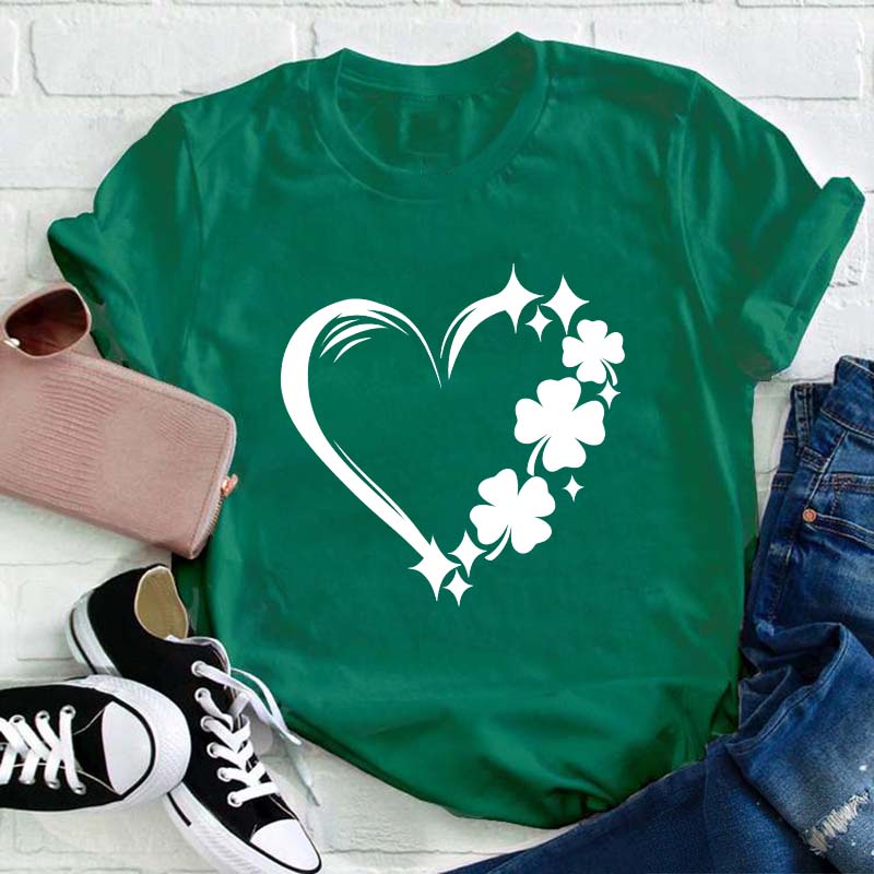 Heart Clove Teacher T-Shirt