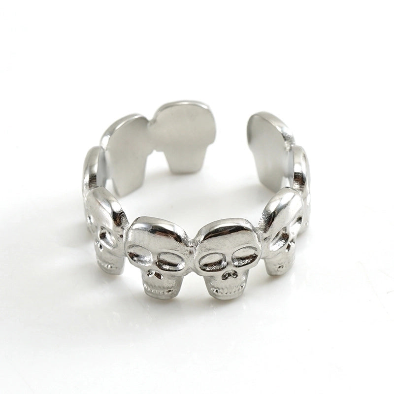 Retro Geometric 304 Stainless Steel Titanium Steel 18K Gold Plated Plating Stainless Steel Rings
