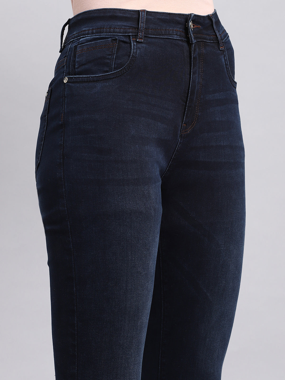 Women Navy Blue Slim Fit Denim