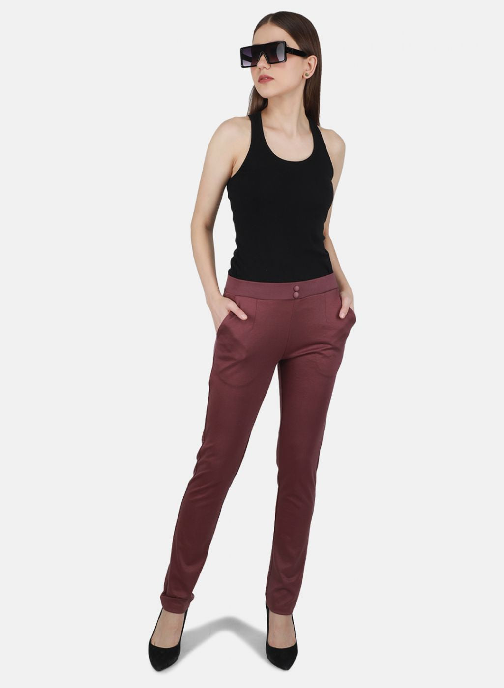 Women Purple Regular Fit Lower