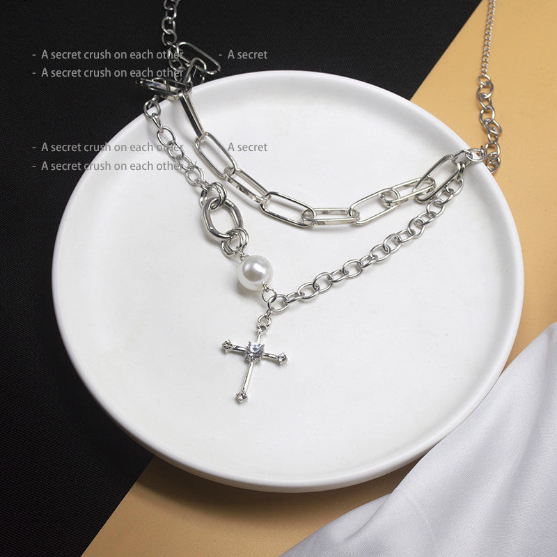 Cross neck chain  KF82587