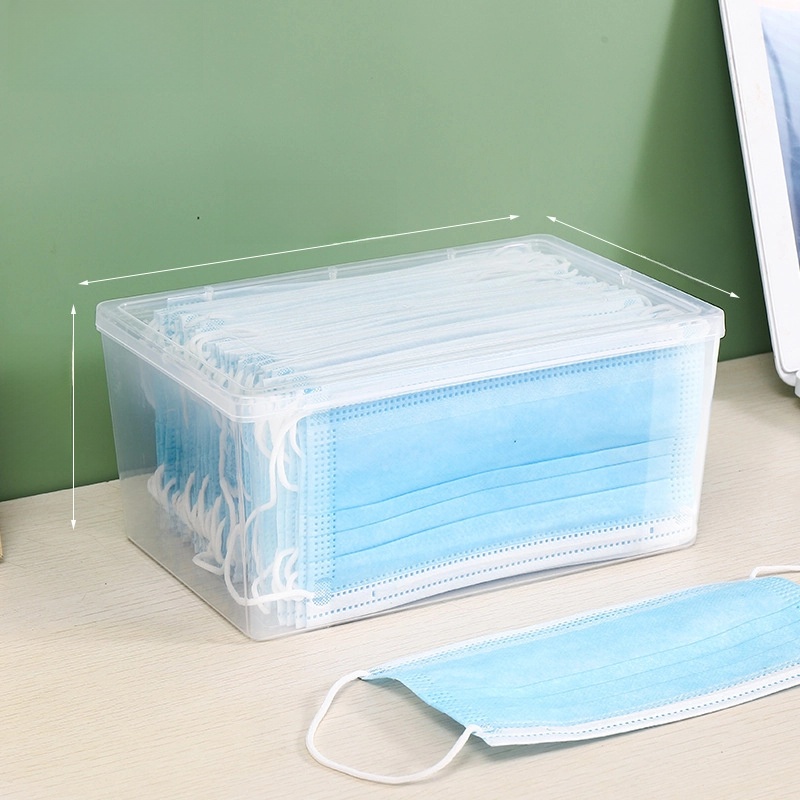 Mask Storage Box Large Capacity Student Storage Mouth And Nose Mask Medicine Box Household Transparent Medicine Box Storage