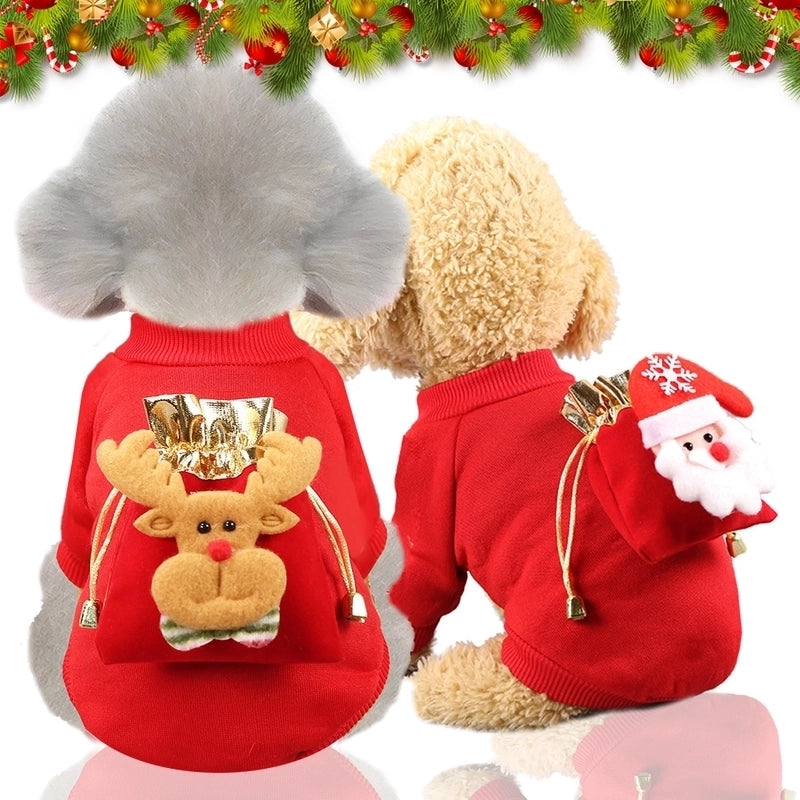 Cute Cloth Christmas Santa Claus Snowflake Elk Pet Clothing