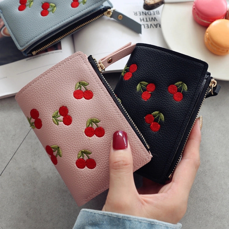 Women's Flower Pu Leather Zipper Wallets