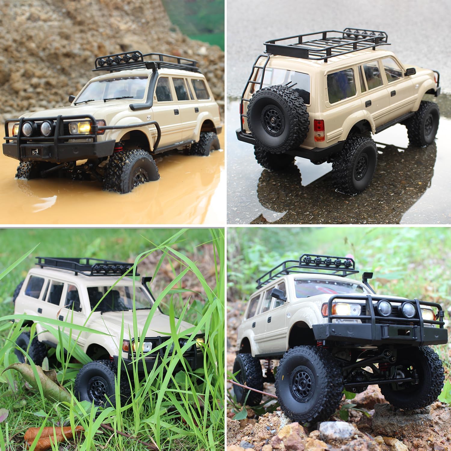 Remote Control Truck for LC80 Model, Rc Truck 4WD SUV RC Rock Crawler 4x4 Off Road Vehicle Car with Snorkel Hood&Luggage Rack Kids Hobby Toy RC Crawler