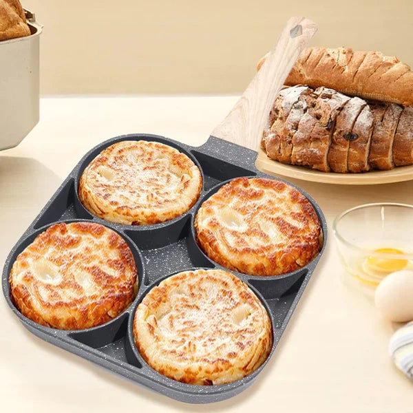 4-Hole Fried Non Stick Pan for Egg. Burger. Pancake. etc