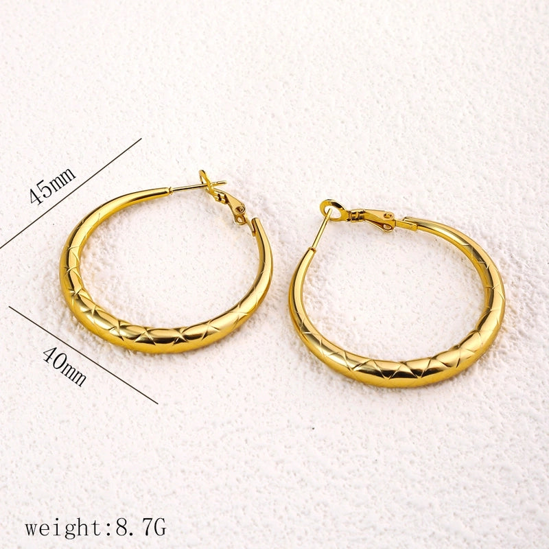 12 Pieces Minimalist Commute Geometric Heart Shape Plating Titanium Steel Drop Earrings Earrings Ear Studs