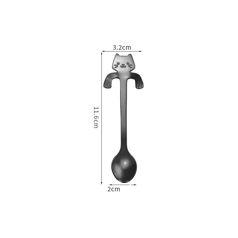 2 Pieces Cute Cartoon Stainless Steel Spoon 1 Piece