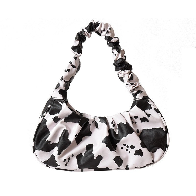 Women's Medium Pu Leather Rainbow Streetwear Pillow Shape Magnetic Buckle Underarm Bag