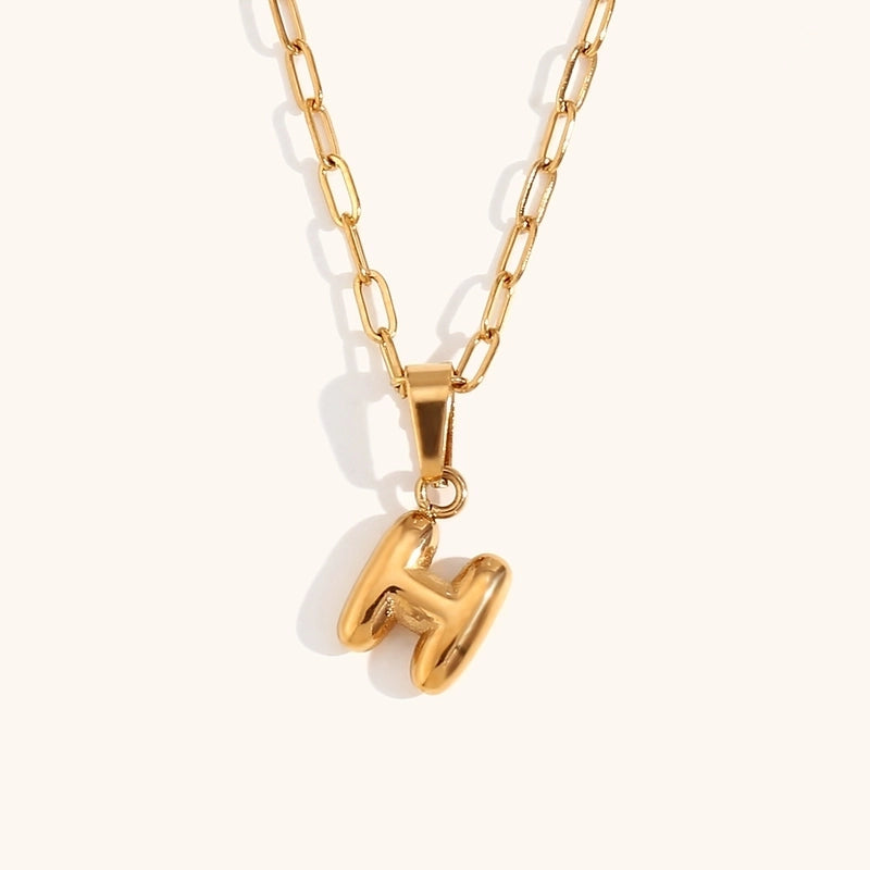 Minimalist Commute Letter Stainless Steel Titanium Steel Plating Gold Plated Pendant Necklace