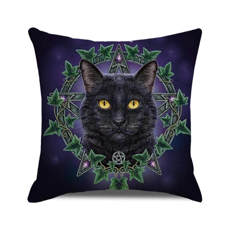 Halloween Retro Punk Palm Skull Cotton Pillow Cases Couch & Sofa Decor