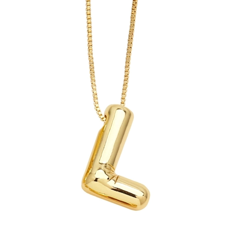 Minimalist Letter Copper Plating Pendant Necklace