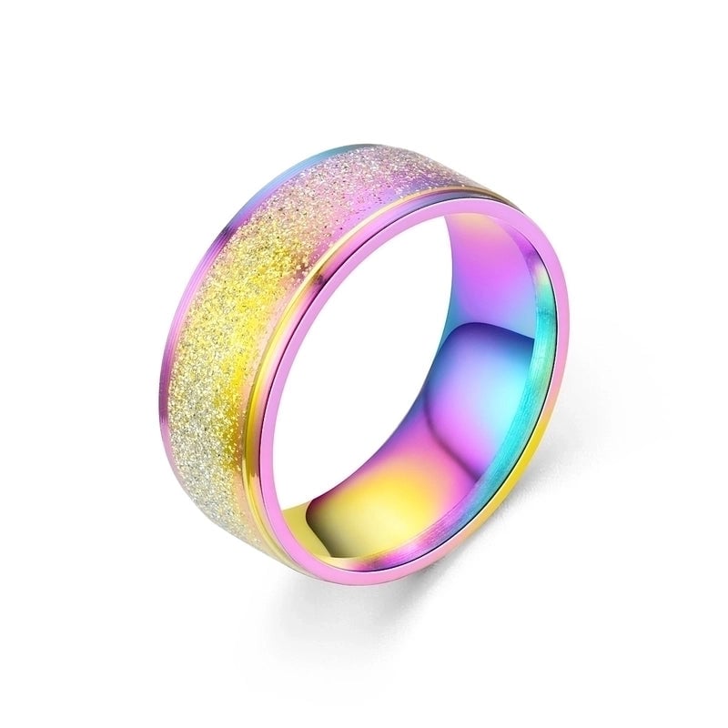 Fashion U Shape Titanium Steel 18K Gold Plated Plating Rings