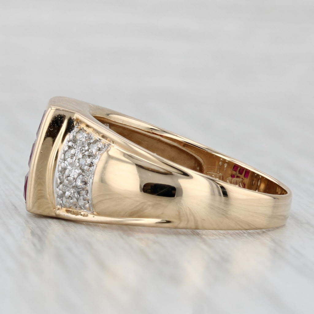 2.19ctw Ruby Diamond Ring 14k Yellow Gold Size 9