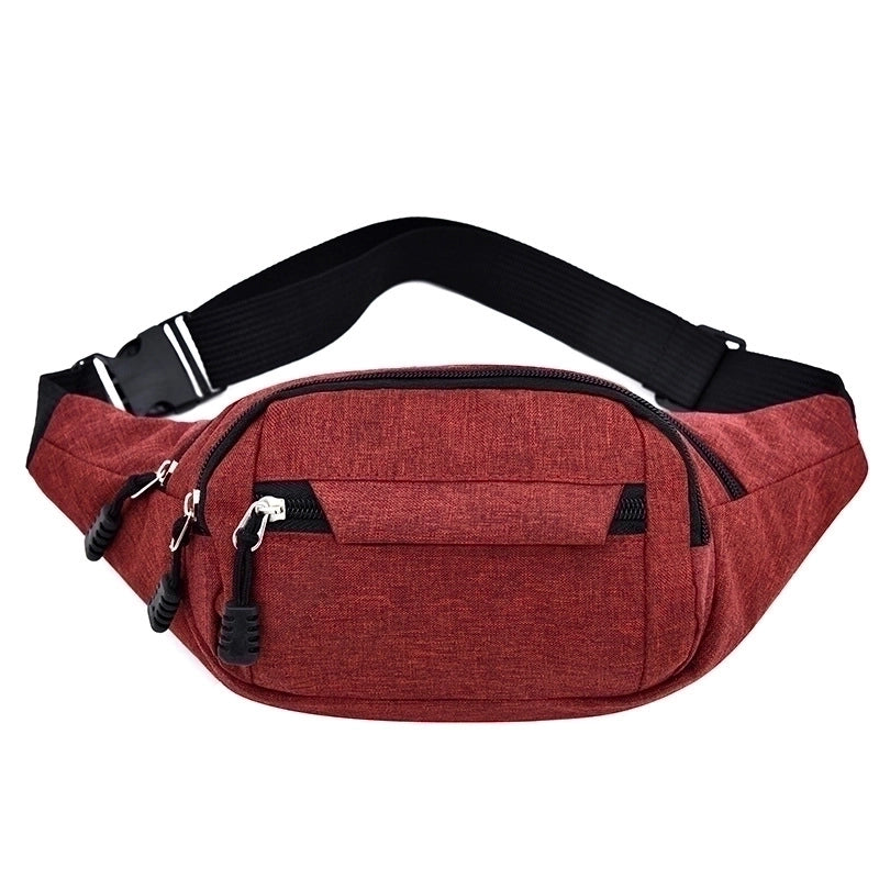 Men's Classic Style Solid Color Oxford Cloth Waist Bags
