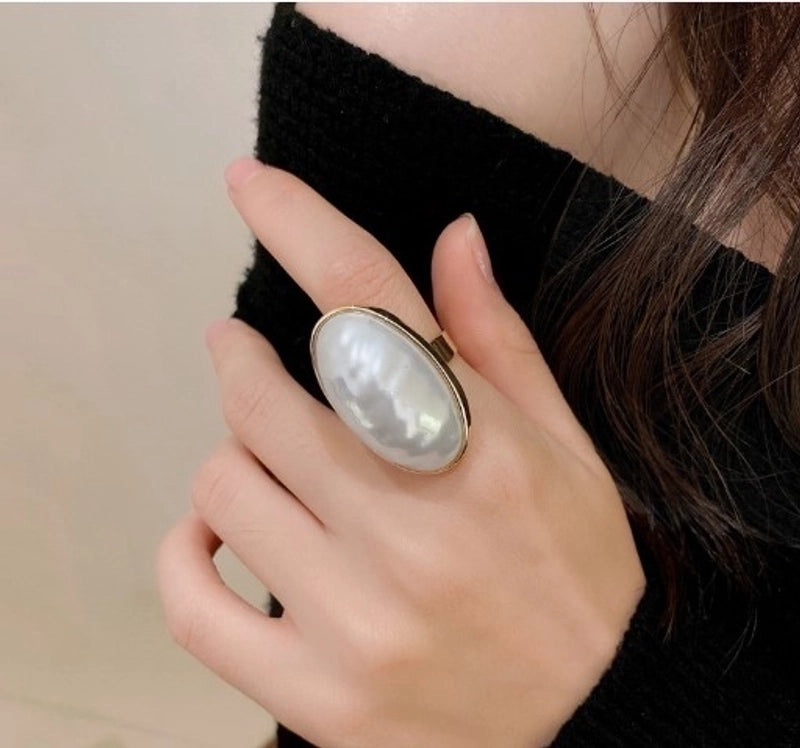 Fashion Rabbit Heart Shape Flower Copper Plating Inlay Shell Zircon Open Ring 1 Piece