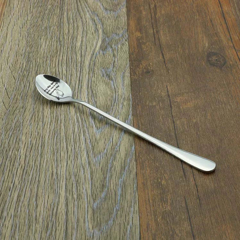 New Valentine's Day Gift Lettering Stainless Steel Long Handle Spoon