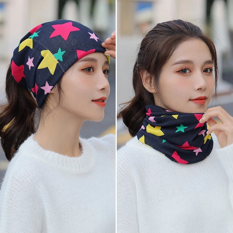Unisex Casual Star Flower Polyester Scarf