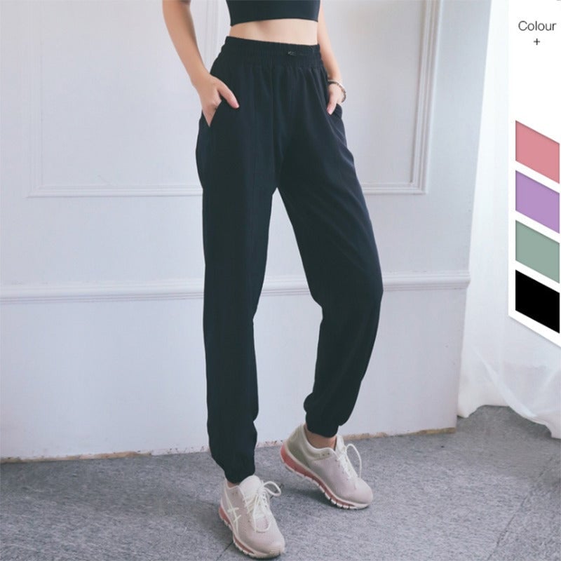 Women's Yoga Training Pants With Drawstrings
