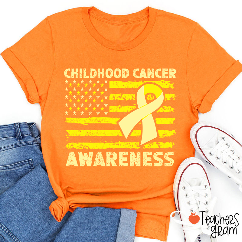 Childhood Cancer Awarenwss Teacher T-Shirt