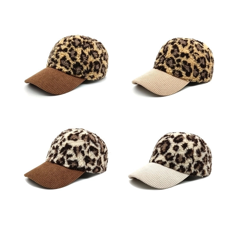Unisex Vintage Style Leopard Curved Eaves Baseball Cap